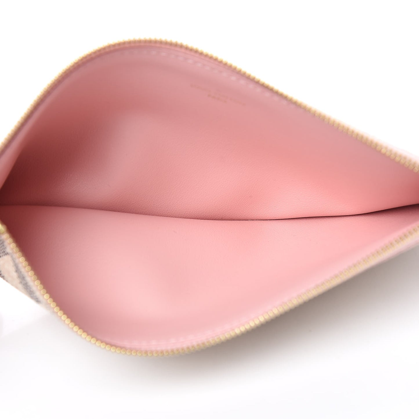 Damier Azur Felicie Chain Wallet Zippered Insert Rose Ballerine