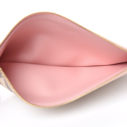 Louis Vuitton Damier Azur Felicie Chain Wallet Zippered Insert Rose Ballerine 5 of 7