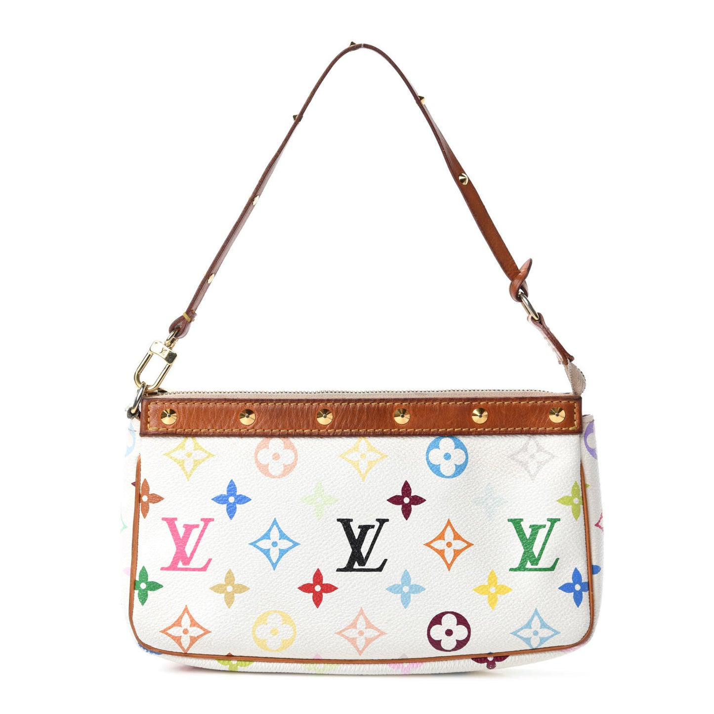 Monogram Multicolor Pochette Accessories White