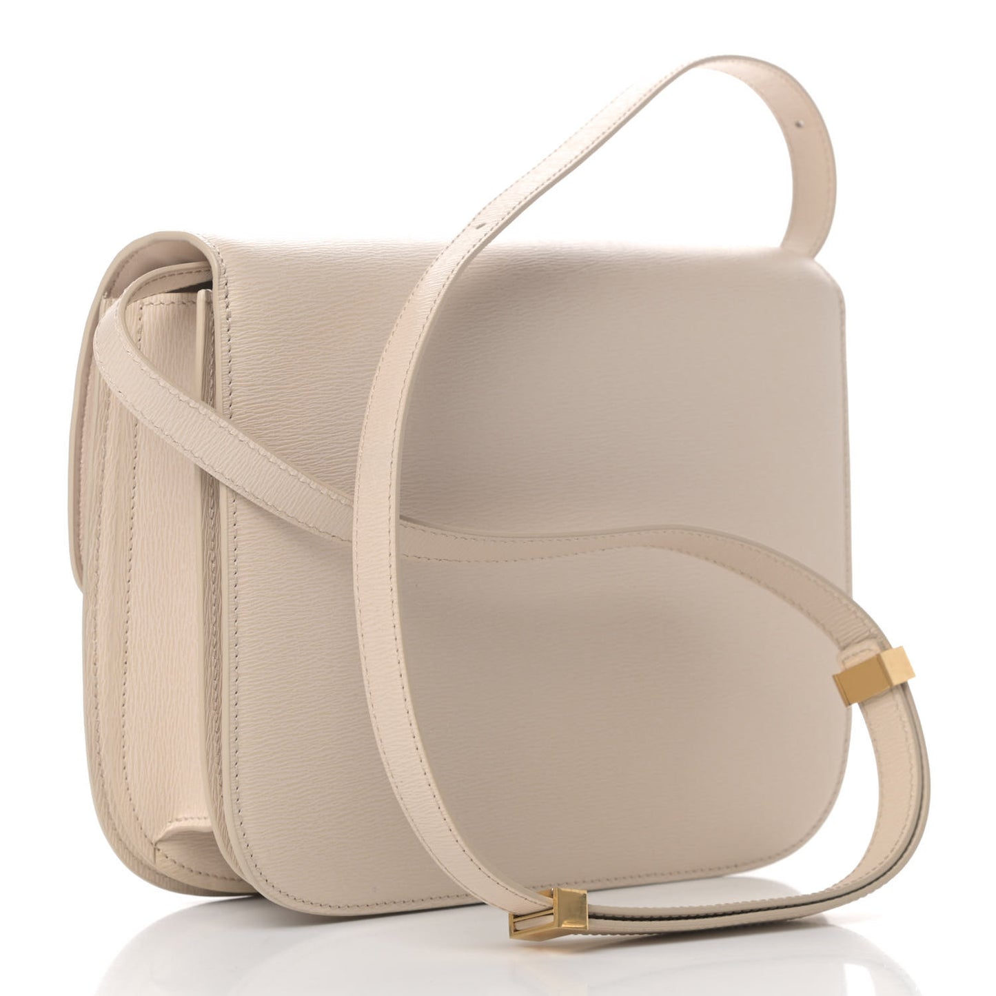 Liege Calfskin Medium Classic Box Flap Bag Powder