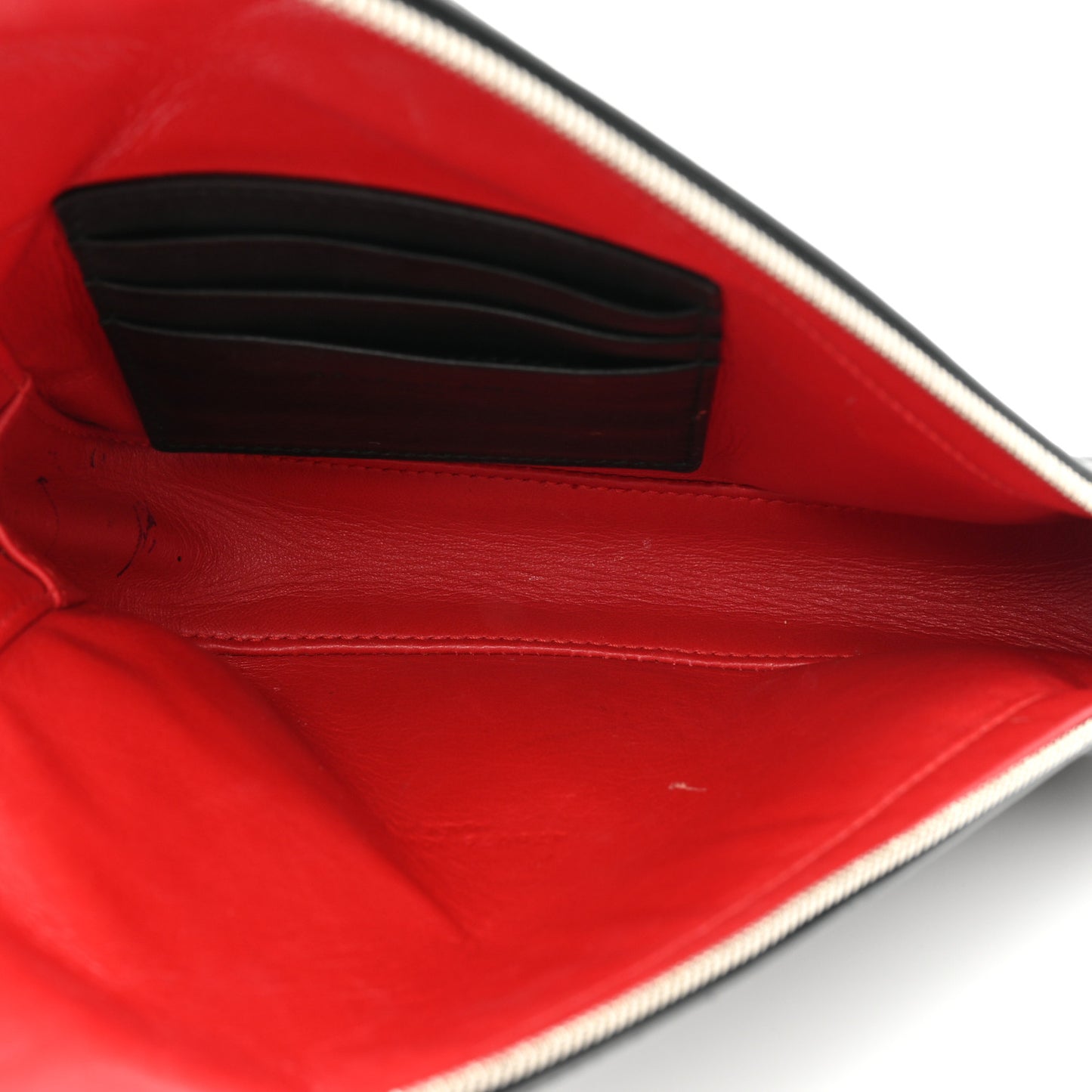 Calfskin M Triangle Pouch Black