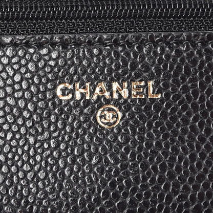 Chanel Caviar Quilted Wallet On Chain WOC Black 6 of 9