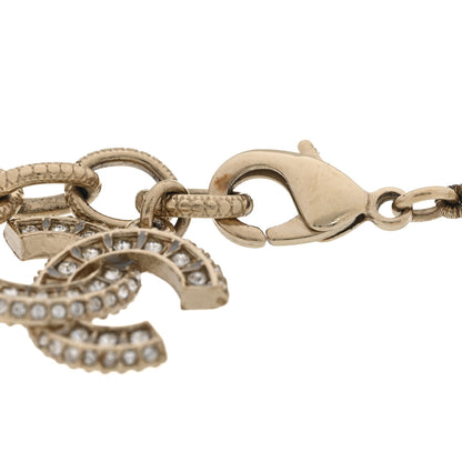 Chanel Graduated Pearl Crystal CC Bracelet Gold 4 of 6