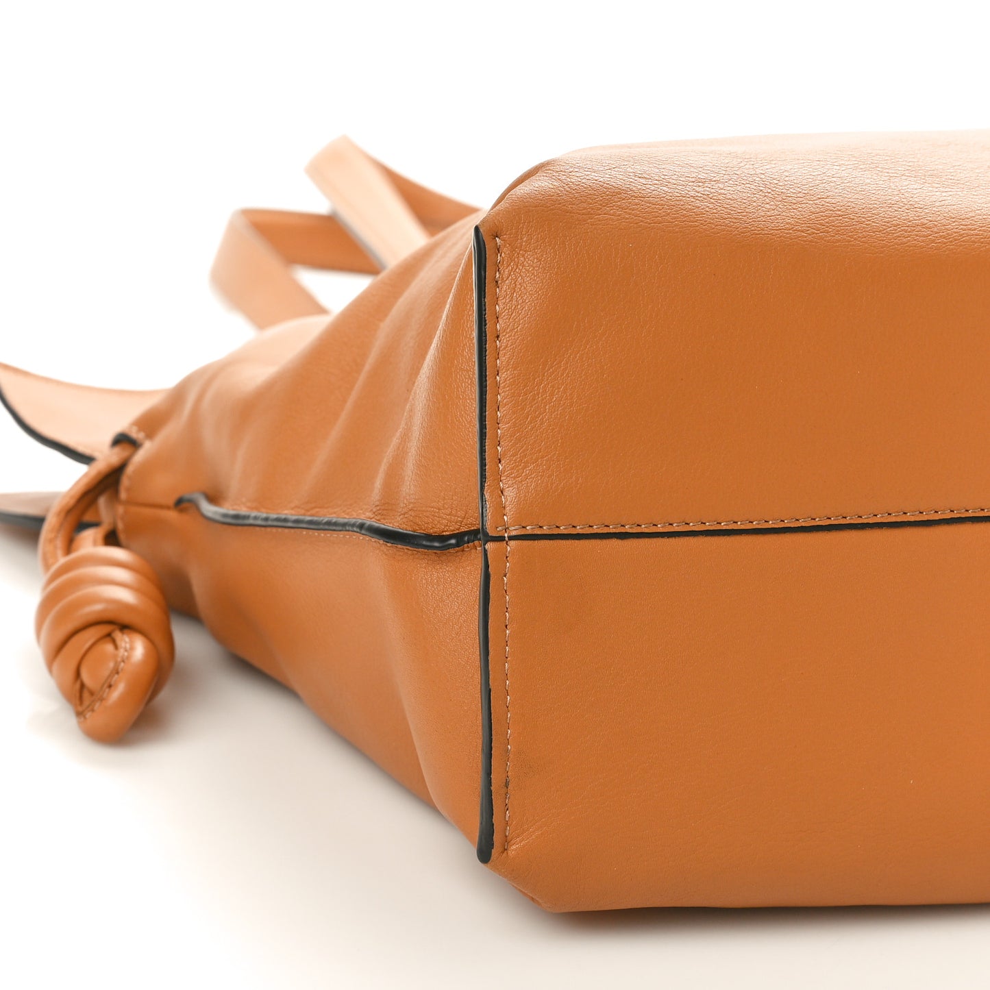 Calfskin Large Flamenco Knot Bag Warm Desert