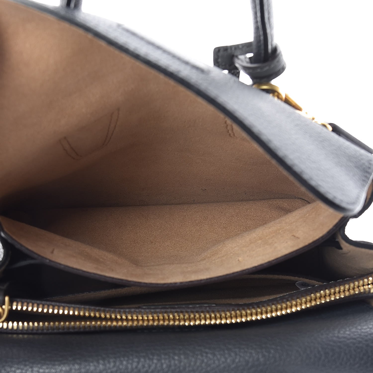 MCM Grained Calfskin Mini Milla Tote Phantom Grey 7 of 11