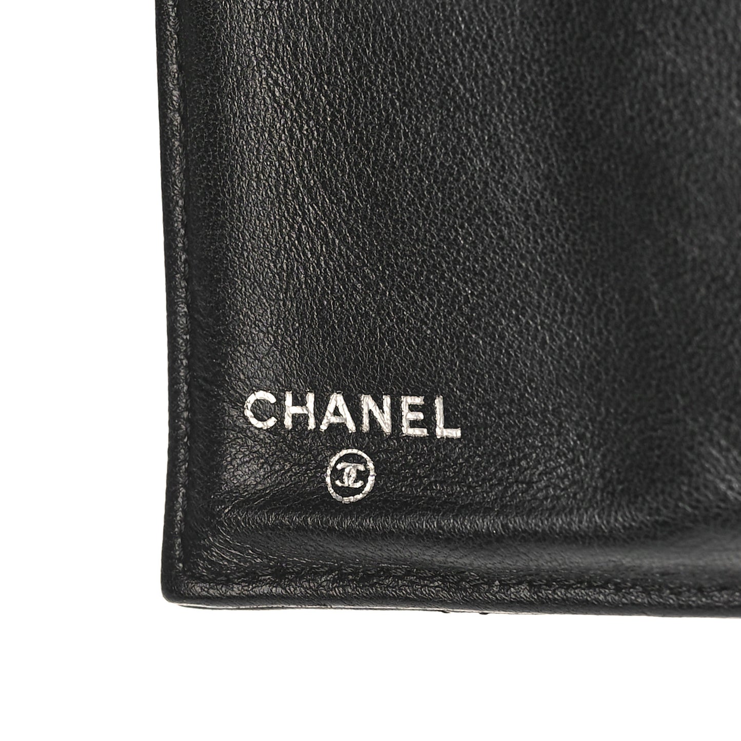 Lambskin Quilted Large Flap Wallet Black