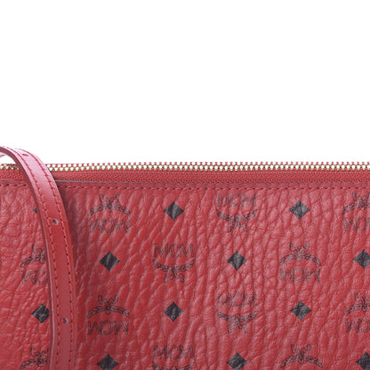 MCM Visetos Medium Crossbody Pouch Ruby Red 9 of 10