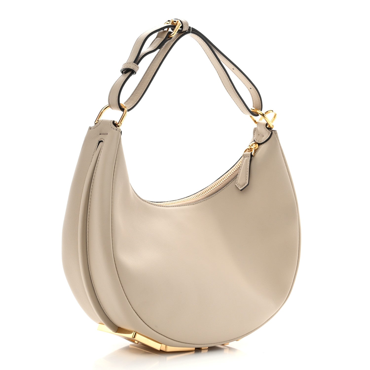 Fendi Vitello Grace Matte Small Fendigraphy Hobo Bag Nuvola 3 of 11