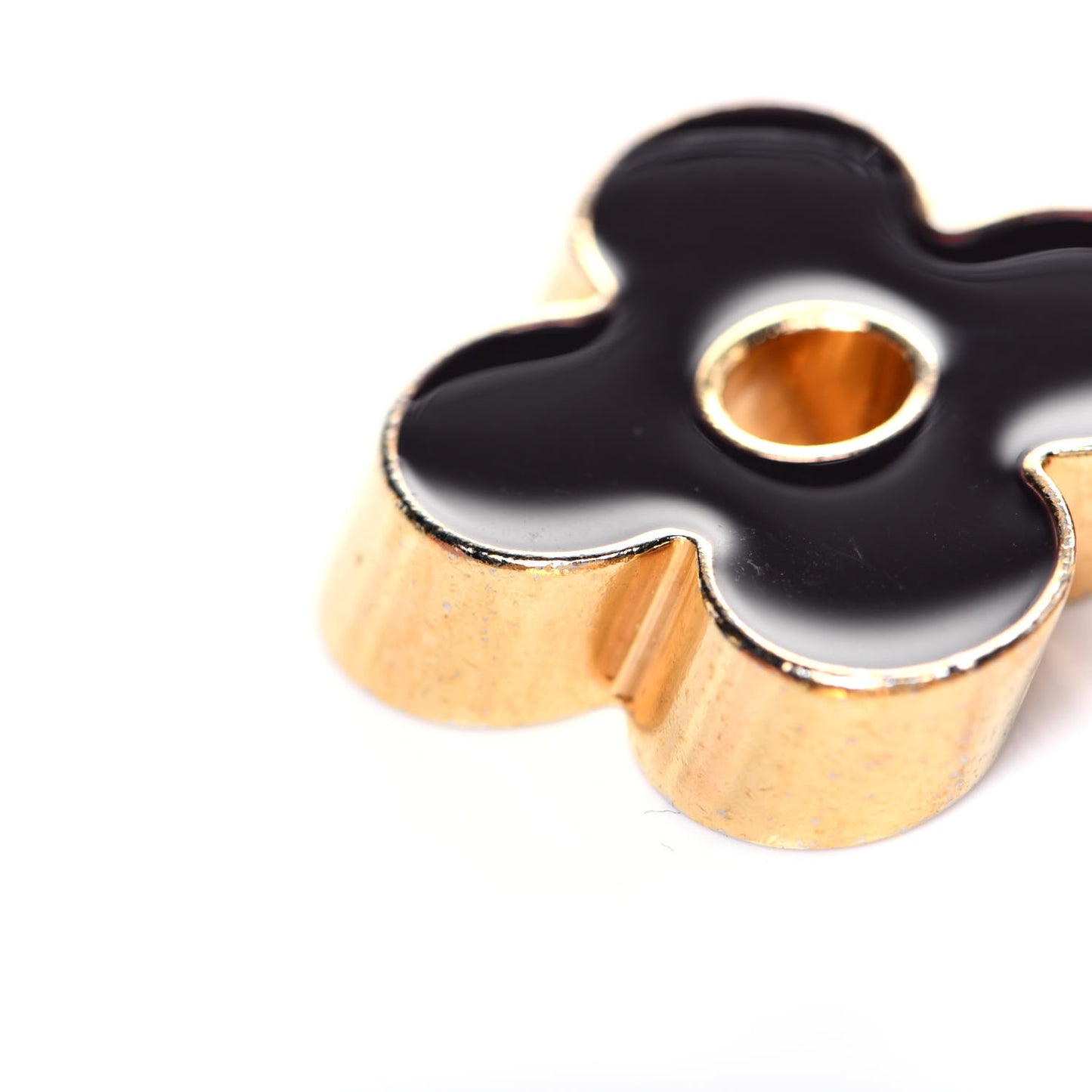 Fleur De Monogram Bag Charm Dore