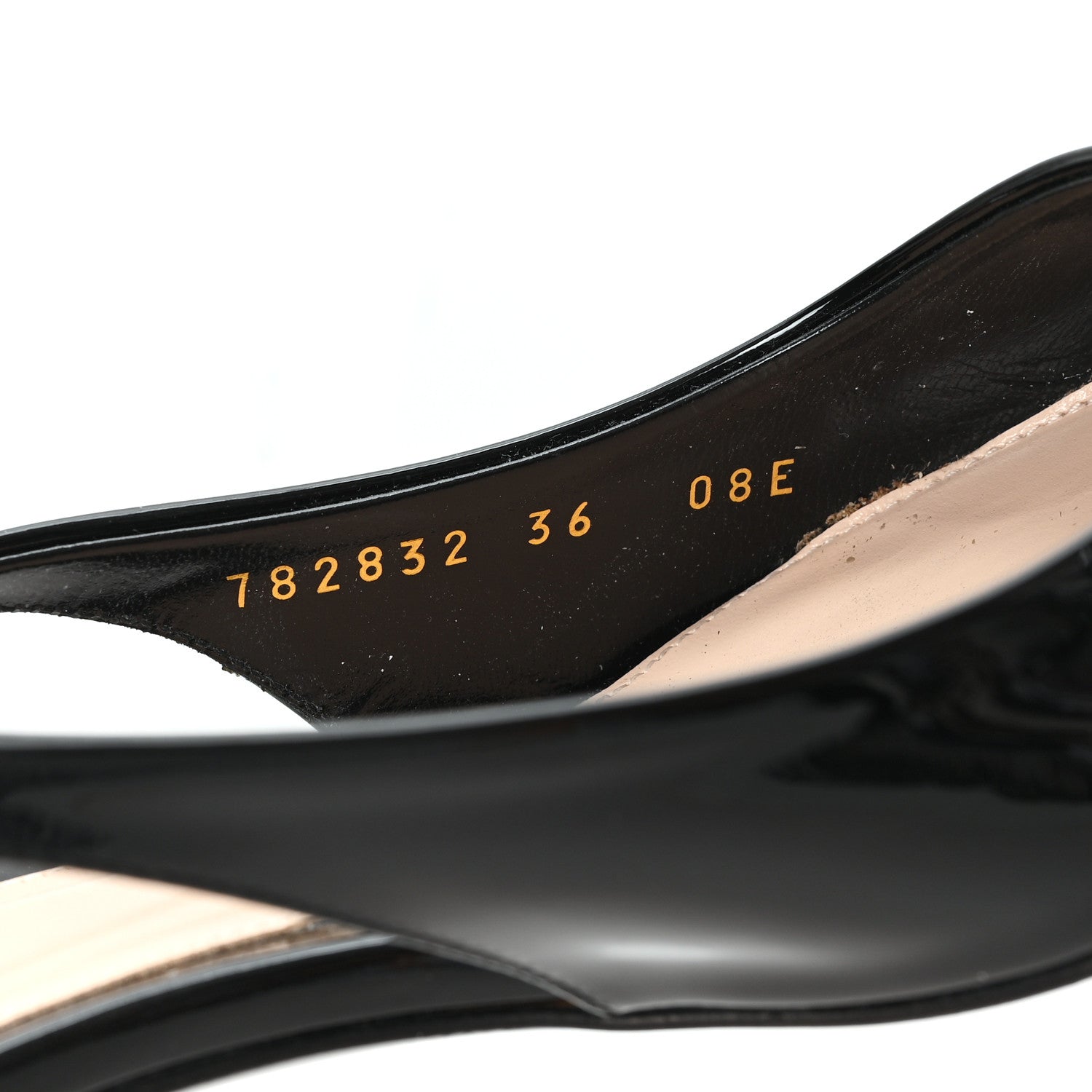 Gucci Patent Signoria 35mm Slingback Pumps 36 Black 9 of 9