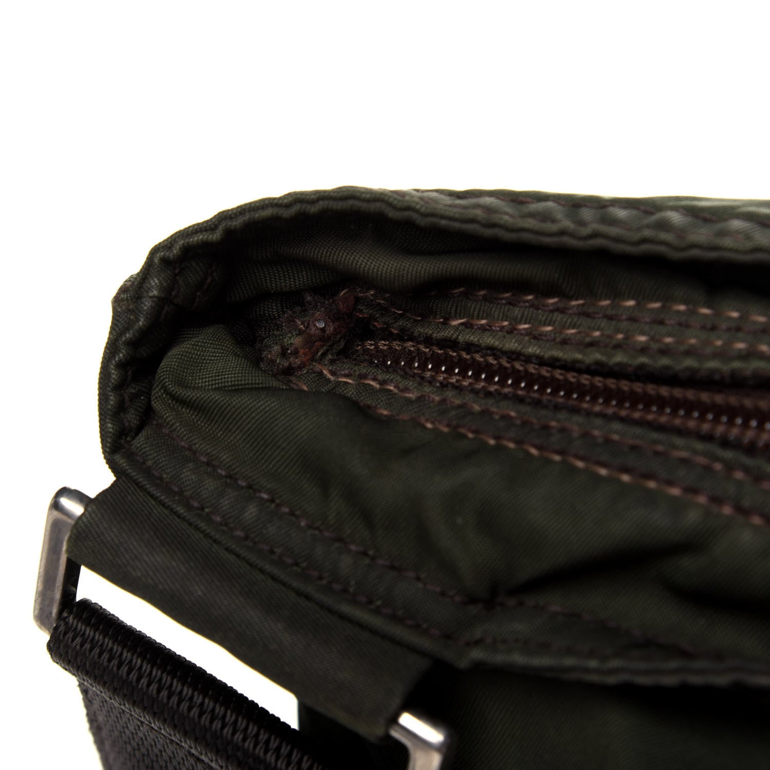 Prada Nylon Vela Flat Messenger Bag Mimetico 20 of 22