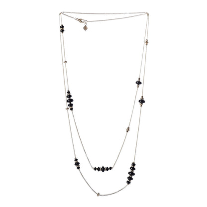 David Yurman 18K Yellow Gold Black Onyx Rio Rondelle Long Station Necklace 3 of 5