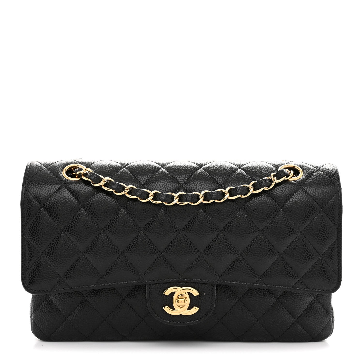 Chanel Caviar Quilted Medium Double Flap Black 1 of 14