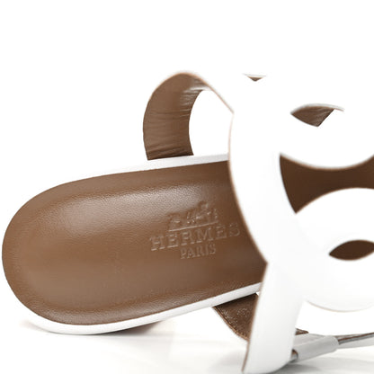 Hermes Nappa Bikini Sandals 39 White 7 of 10
