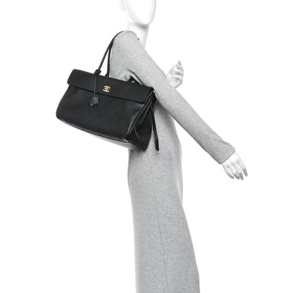 Chanel Grained Calfskin Stitched Urban Essentials Large Shopping Bag Black 2 of 10
