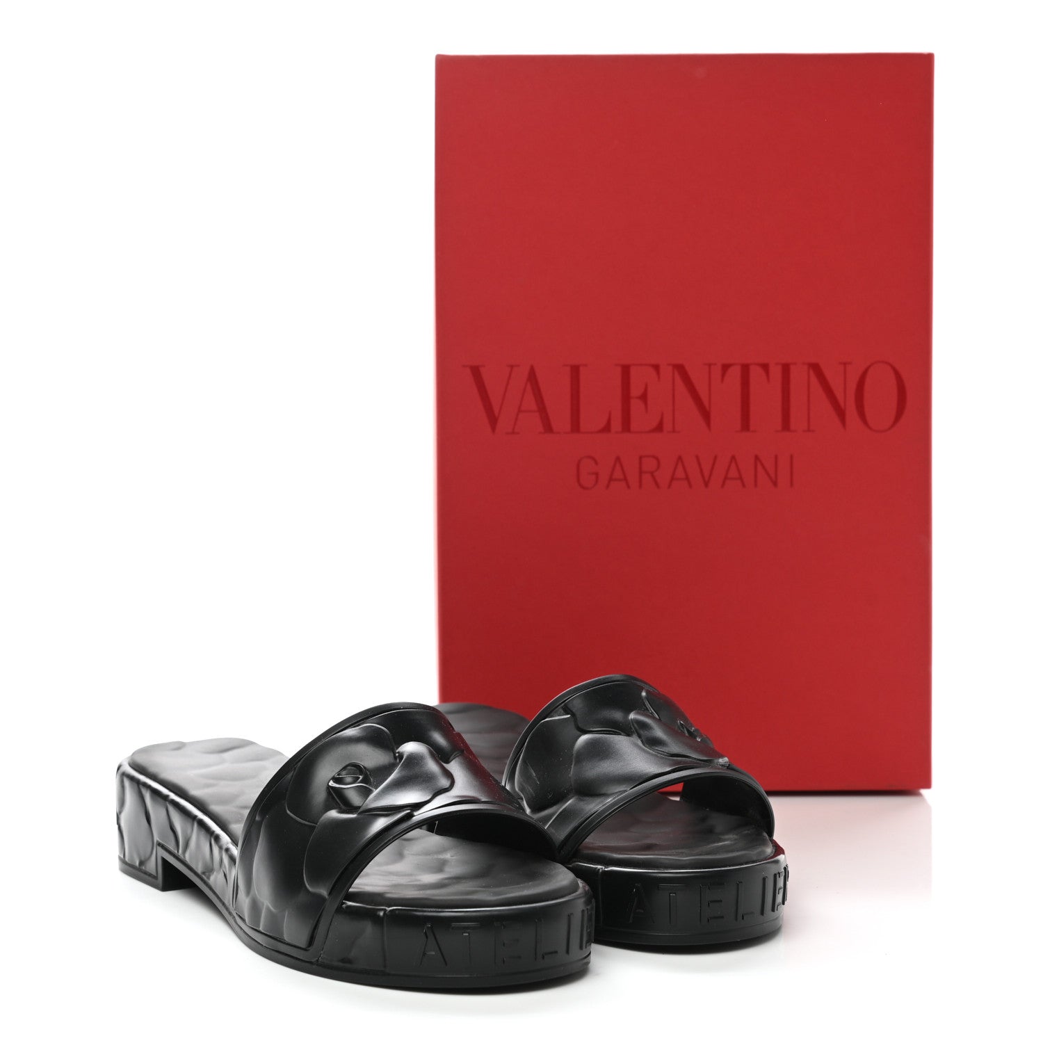 Valentino Garavani Rubber Atelier 03 Rose Edition 25/40mm Platform Slide Sandals 36 Black 8 of 8