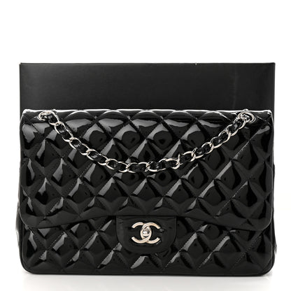 Chanel Patent Quilted Jumbo Single Flap Black 12 of 12