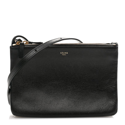 Celine Liege Calfskin Small Trio Crossbody Bag Black 1 of 13