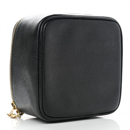 Chanel Caviar CC Vanity Cosmetic Case Black 4 of 9