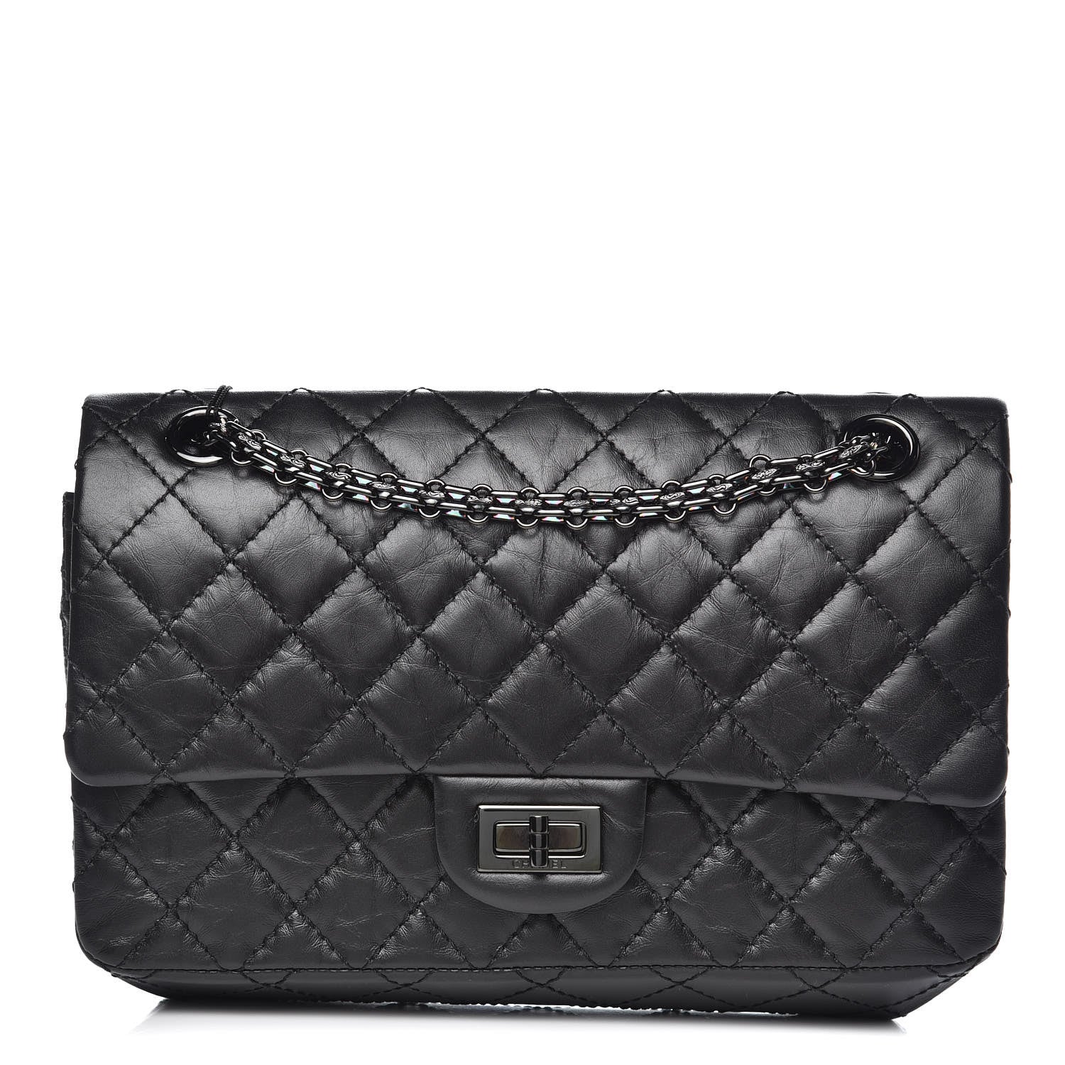 Chanel Aged Calfskin Quilted 2.55 Reissue 225 Flap So Black 1 of 10
