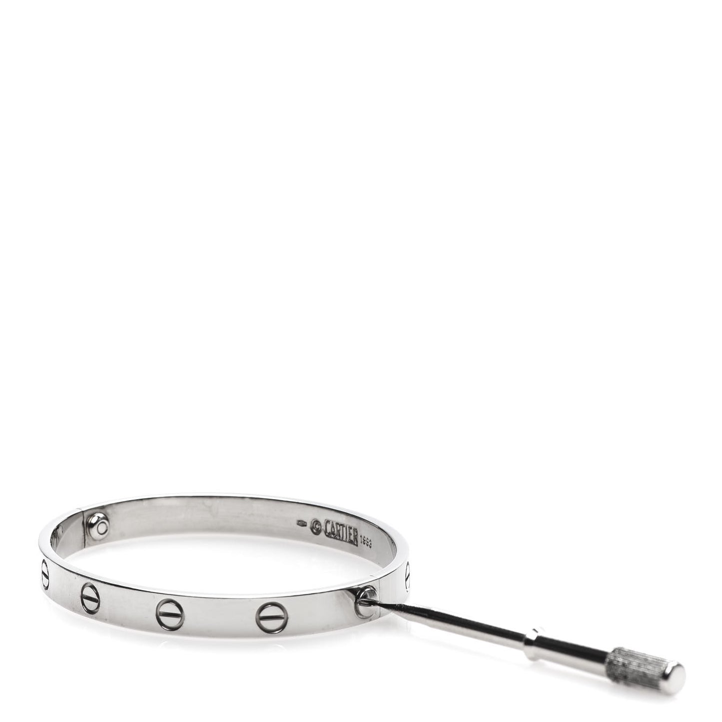 18K White Gold LOVE Bracelet 17
