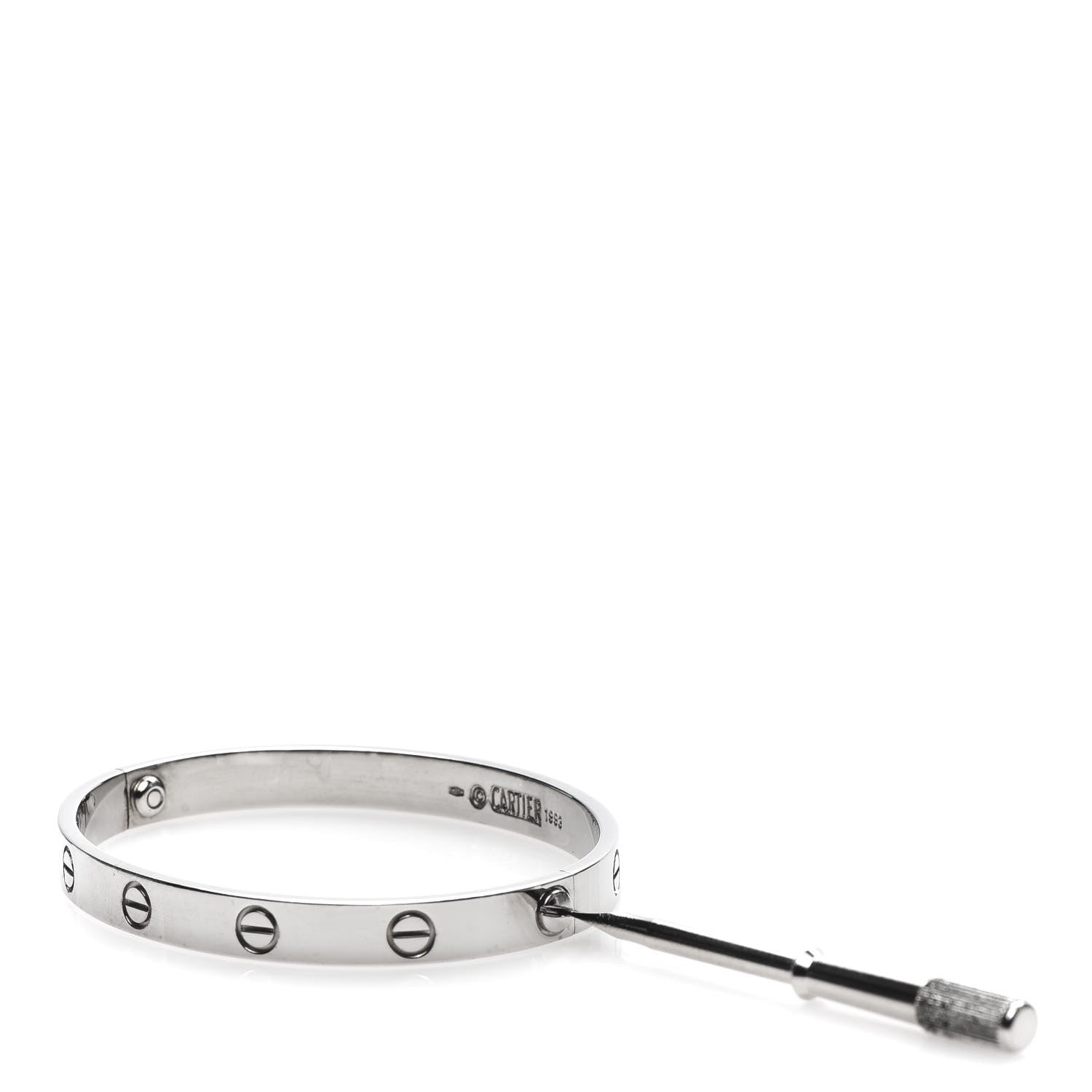 Cartier 18K White Gold LOVE Bracelet 17 6 of 6