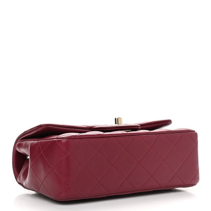 Chanel Lambskin Quilted Mini Rectangular Flap Burgundy 3 of 10