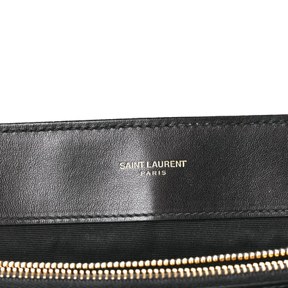 Saint Laurent Calfskin Y Quilted Monogram Large Loulou Chain Satchel Black 6 of 12