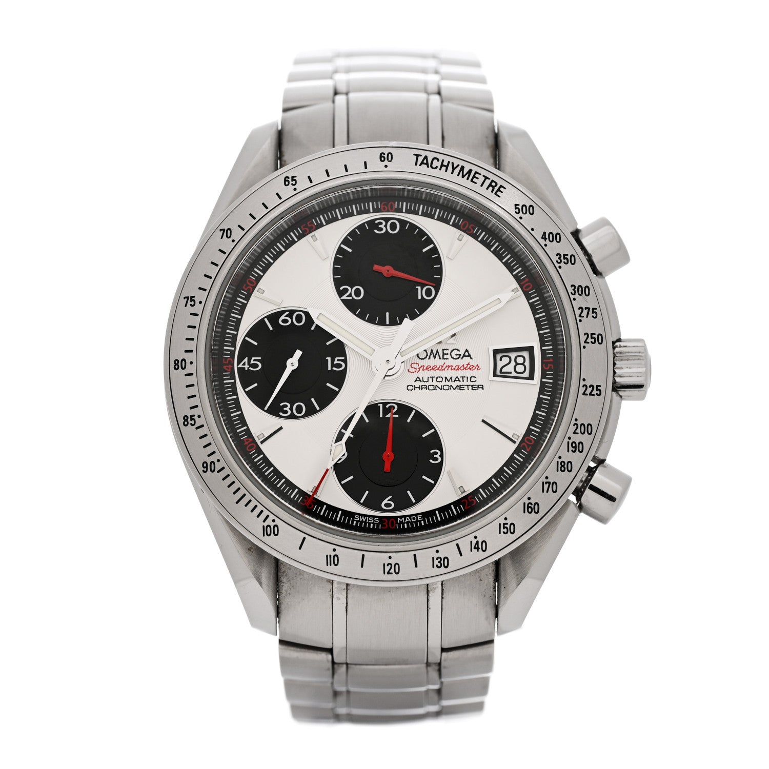 Omega Stainless Steel 40mm Speedmaster Date Automatic Watch White 3211.31.00 1 of 7