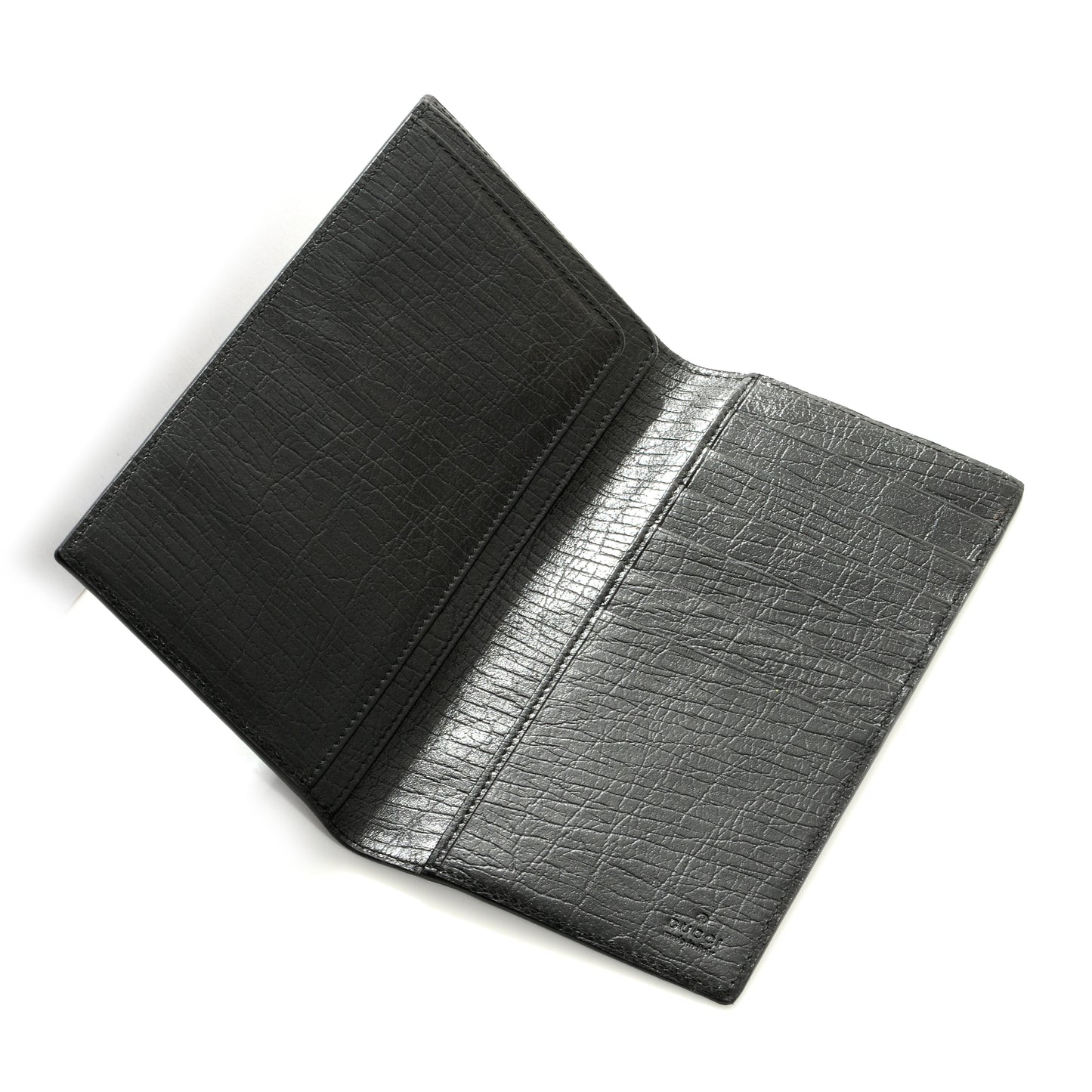 GG Plus Monogram Checkbook Cover Black