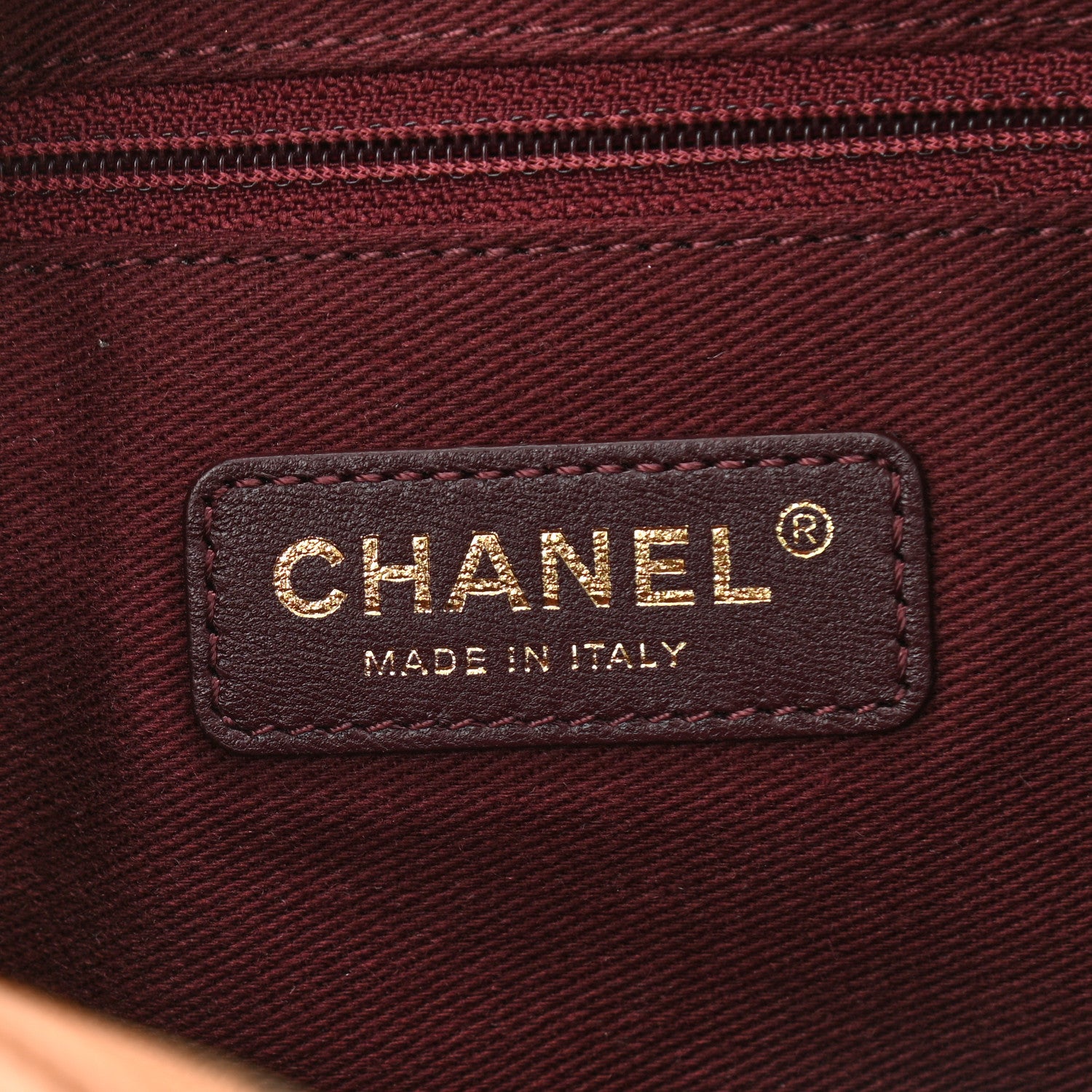 Chanel Lambskin Chevron Quilted Pyramid CC Camera Case Camel 6 of 12
