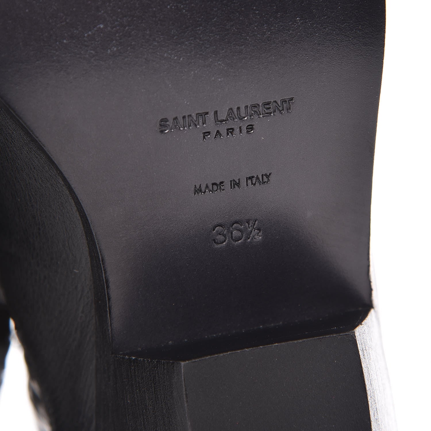 Saint Laurent Calfskin Brit Souple Ankle Boots 36.5 Black 6 of 10