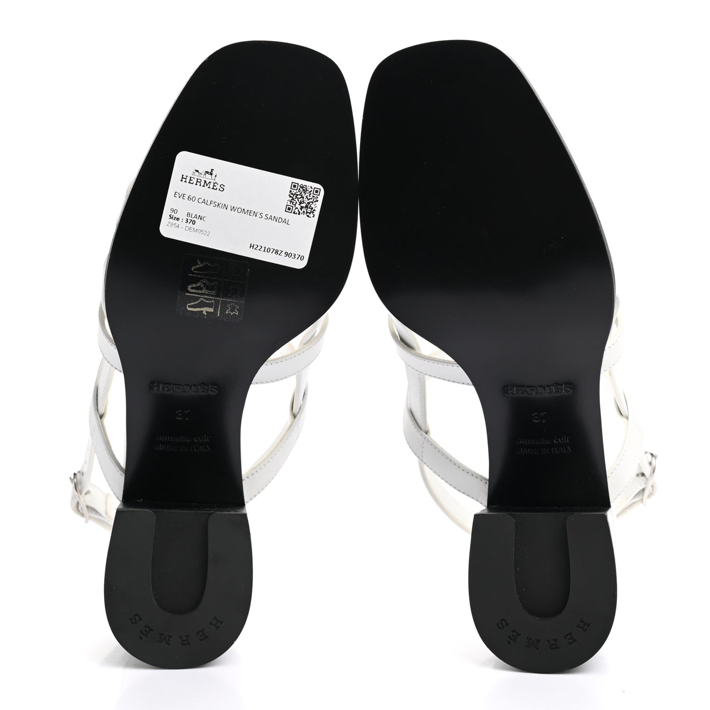 Calfskin Eve 60 Sandals 37 White