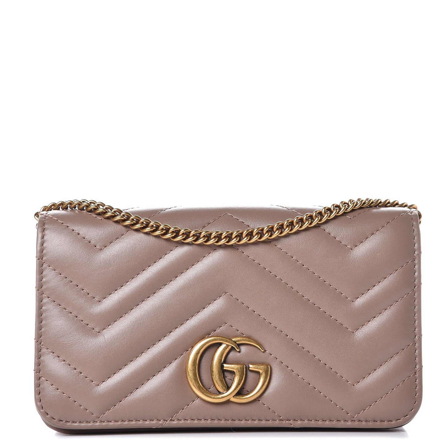 Calfskin Matelasse GG Marmont Mini Bag Porcelain Rose