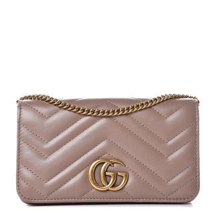 Gucci Calfskin Matelasse GG Marmont Mini Bag Porcelain Rose 1 of 8