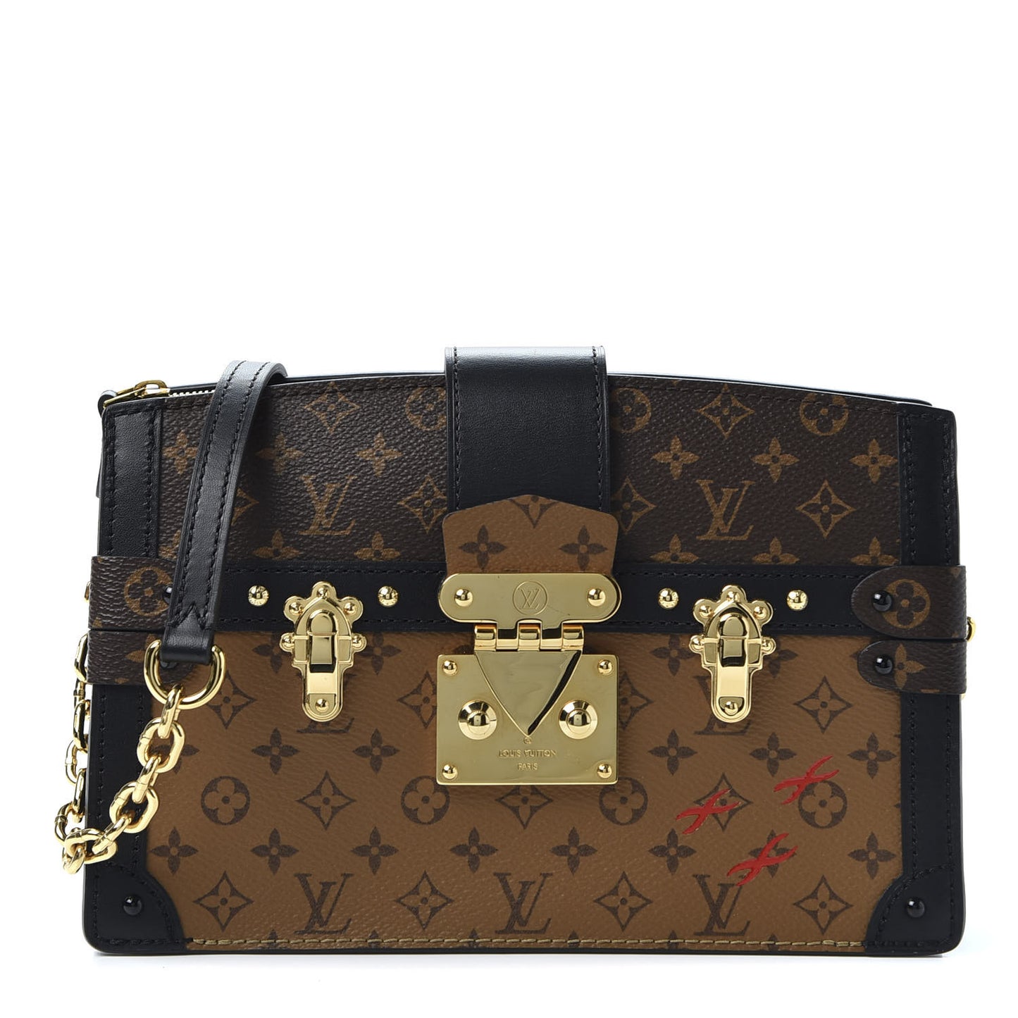 Reverse Monogram Trunk Clutch