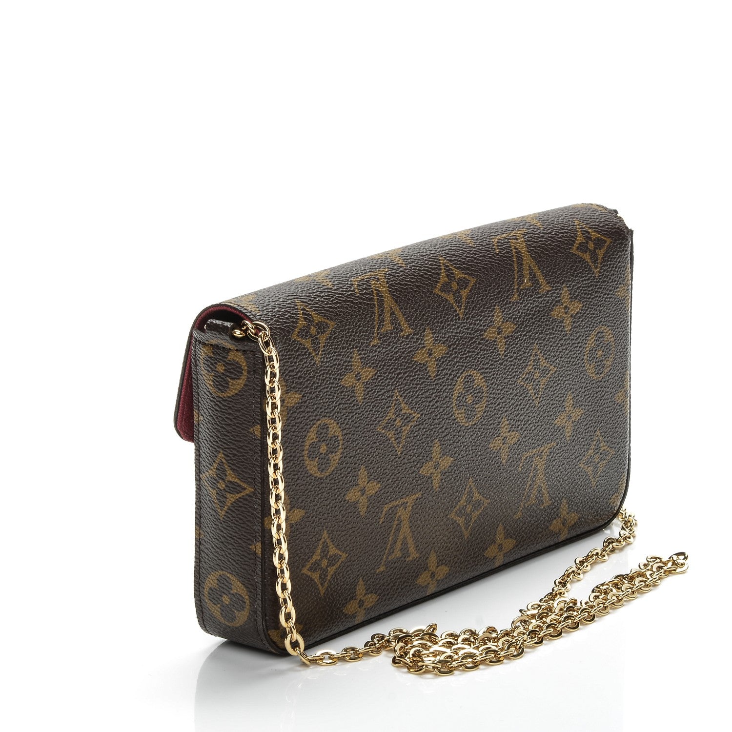 Louis Vuitton Monogram Pochette Felicie Chain Wallet Fuchsia 3 of 8
