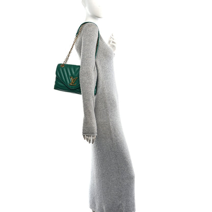 Louis Vuitton Calfskin New Wave Chain Bag MM NM Emerald 2 of 10