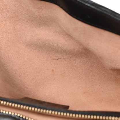 Gucci Monogram Matelasse Diagonal Small GG Marmont Shoulder Bag Beige Black 12 of 15