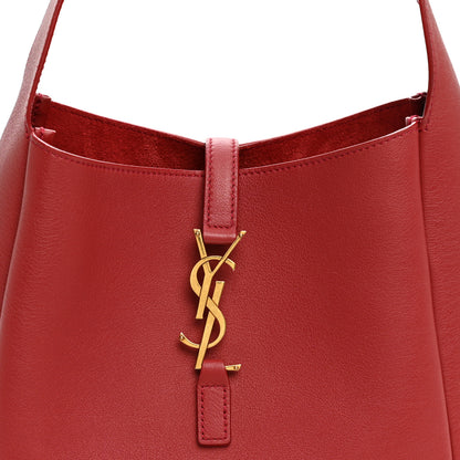 Saint Laurent Smooth Calfskin Small Le 5 A 7 Soft Hobo Red Danger 8 of 10