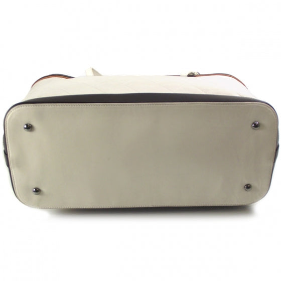 Quilted COUNTRY CLUB Tote White