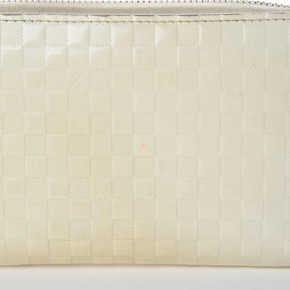Louis Vuitton Shiny Calfskin Damier Facette Zippy Wallet Creme 18 of 20