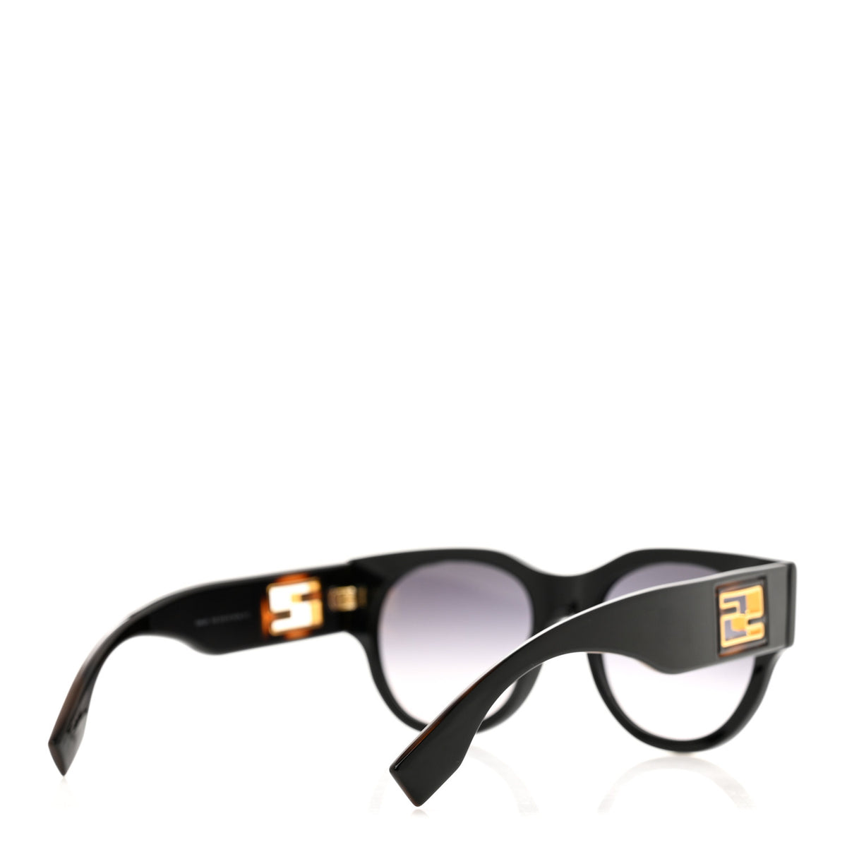Fendi Acetate FF Oval Sunglasses FE40147I Black 4 of 8