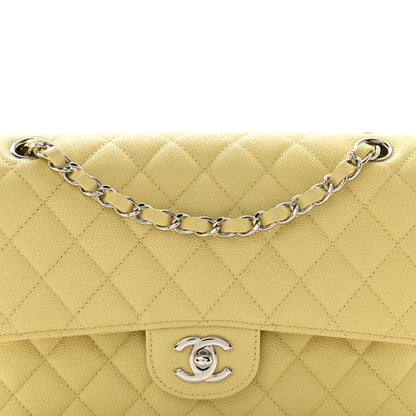 Chanel Caviar Quilted Medium Double Flap Light Yellow 7 of 10