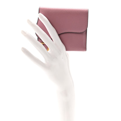 Christian Dior Goatskin Saddle Lotus Wallet Pink 2 of 6