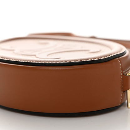 Celine Smooth Calfskin Cuir Small Triomphe Oval Crossbody Purse Tan 10 of 11