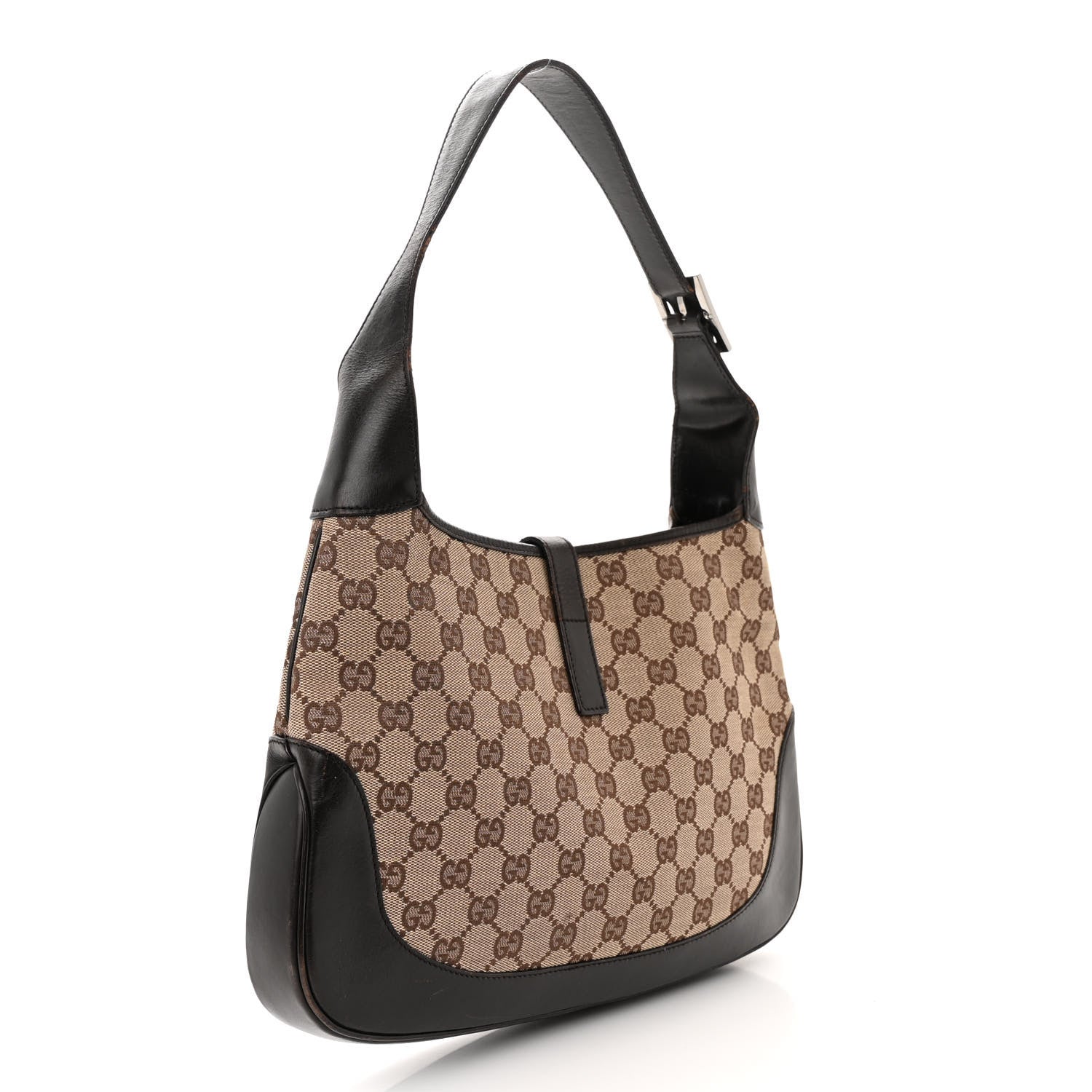 Gucci Monogram Web Jackie O Hobo Dark Brown 3 of 12