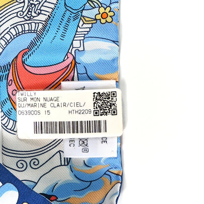 Hermes Silk Sur Mon Nuage Twilly Marine Clair Ciel 3 of 4