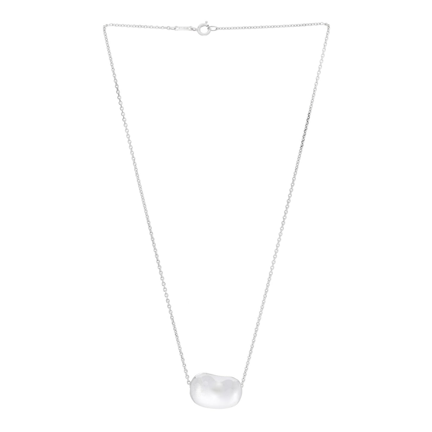 Sterling Silver 20mm Elsa Peretti Bean Pendant Necklace