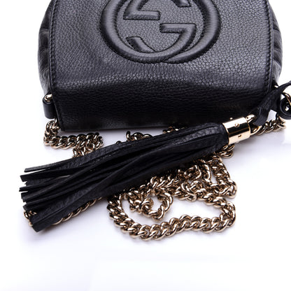 Gucci Pebbled Calfskin Small Soho Flap Crossbody Black 10 of 10